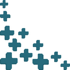 Medical Cross Pattern Corner