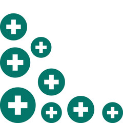 Medical Cross Pattern Corner