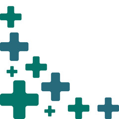 Medical Cross Pattern Corner