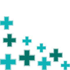 Medical Cross Pattern Corner