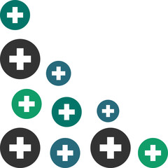 Medical Cross Pattern Corner