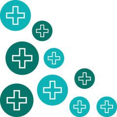 Medical Cross Pattern Corner