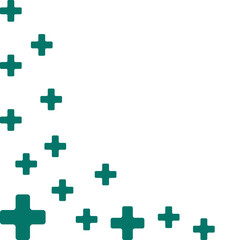 Medical Cross Pattern Corner