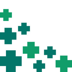 Medical Cross Pattern Corner
