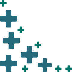 Medical Cross Pattern Corner
