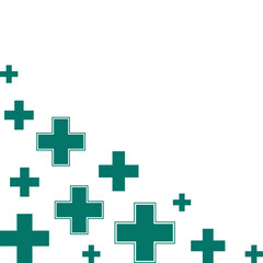 Medical Cross Pattern Corner