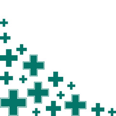 Medical Cross Pattern Corner