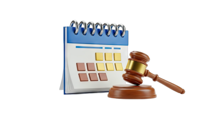 Calendar and Gavel: Legal Deadline Concept