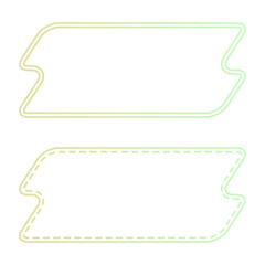 タイトルや名前入れに便利なリボン風フレーム・グラデーションカラーのモダンなラベル・変形フレームセット