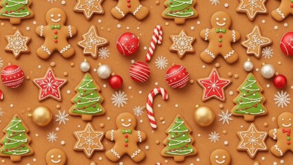 Festive holiday cookies and treats for Christmas celebration