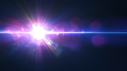 Obraz premium Abstract light explosion, vibrant lens flare