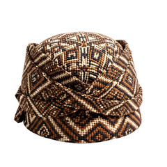 Intricately Woven Traditional Hat Showcasing Rich Cultural Heritage and Handcrafted Textile Art