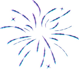 Colorful Fireworks Illustration Celebrating Happy New Year Festival 3D