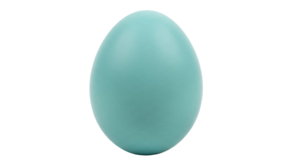 Robin s egg isolated PNG on transparent background, light blue egg for Easter and spring designs, realistic style
