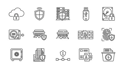 Illustrations of various security measures