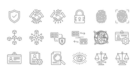 Security and data integrity icons