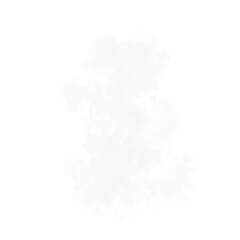 Billowing White Steam Cloud Formation Isolated Asset