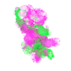 Abstract Neon Glitch Smoke Texture with Green and Pink Colors