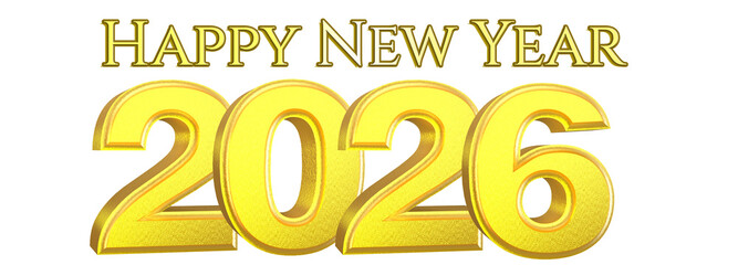 Happy New Year Celebration Background with Golden Text and Sparkles