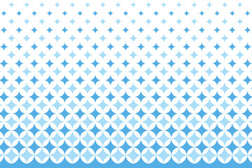 ブルーのキラキラマークのハーフトーン風背景イラスト