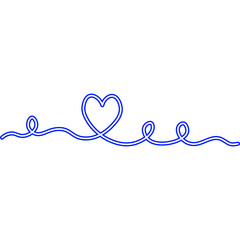 Continuous Line Heart Neon