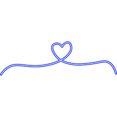 Continuous Line Heart Neon