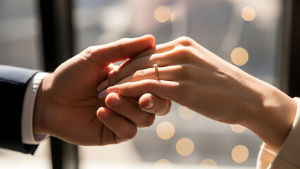 Hands holding engagement ring Valentine's day 2026 2027 download romantic couple