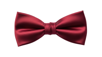 Elegant maroon bow tie isolated PNG, formal neckwear for special occasions and sophisticated fashion accessory