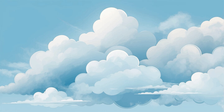 Light clouds scattered across a clear blue sky forming a relaxing background