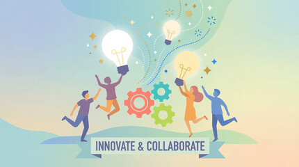 Creative Innovation and Brainstorming Flat Business Illustration