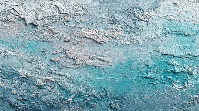 Abstract pastel-blue painted concrete wall banner: soft sky-blue wash layered with scratched, weathered paper-like patina, creating a delicate balance of color and raw texture