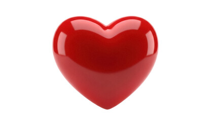 Shiny red heart isolated PNG, symbol of love and romance for Valentine s Day and romantic designs on transparent background © Sophie
