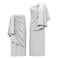 Minimalist Illustrations of Classical Fashion Drapes, Capturing the Elegance of Ancient Garment Forms