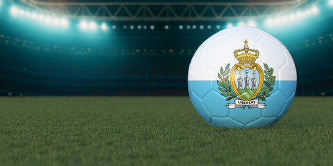 Fototapeta premium Flag of Countries On Soccer Ball - San Marino