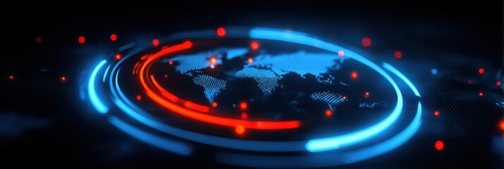 A glowing futuristic symbol representing a worldwide bond shaped by losing resistance spending time to recover from mental grief and learn through each issue