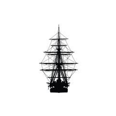 Historical sailing ship silhouette © StockSynergy