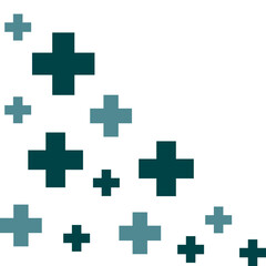 Medical Cross Pattern Corner