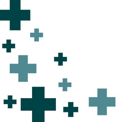 Medical Cross Pattern Corner