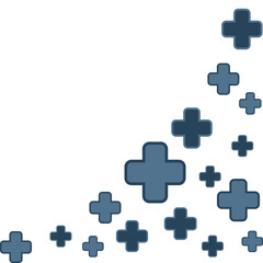 Medical Cross Pattern Corner