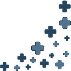 Medical Cross Pattern Corner