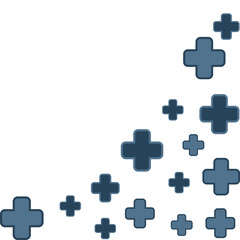 Medical Cross Pattern Corner