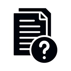document with question mark icon symbol