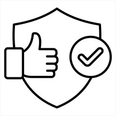 Obraz premium Reliable Outline Icon Vector Illustration