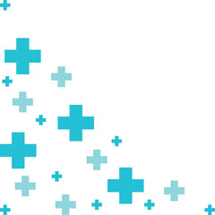 Obraz premium Medical Cross Pattern Corner