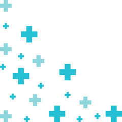 Fototapeta premium Medical Cross Pattern Corner