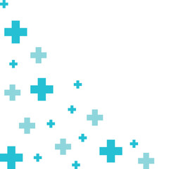 Obraz premium Medical Cross Pattern Corner