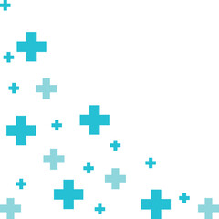 Obraz premium Medical Cross Pattern Corner