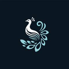 Obraz premium Majestic Peacock Logo