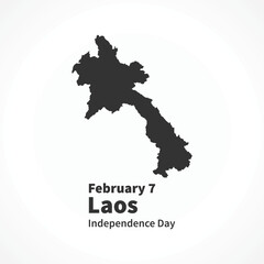 Laos map illustration on white background