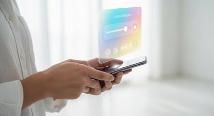 A businessman holding a digital smartphone and tablet computer uses his finger to touch the wireless screen for communication and internet technology